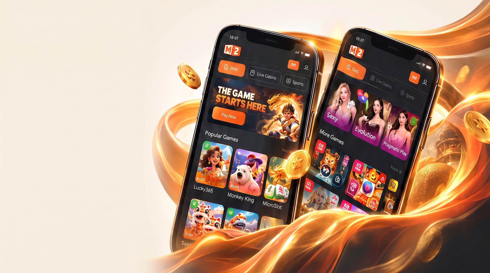 两部手机上的 M2 App