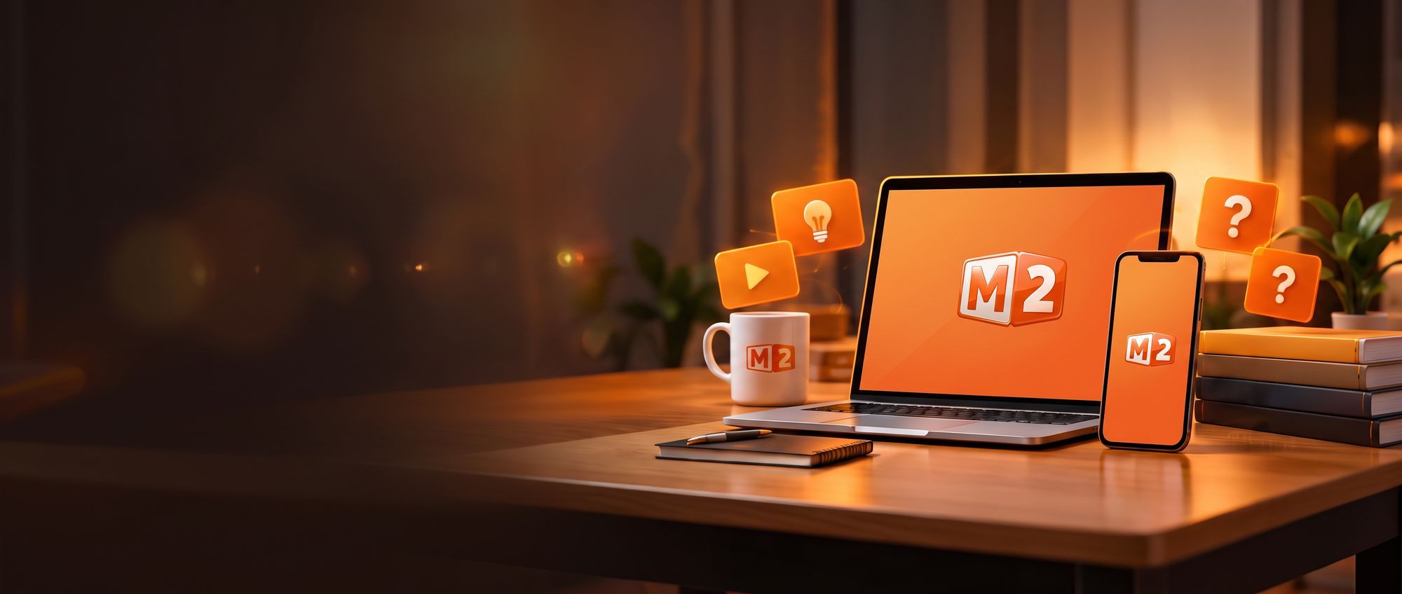 Belajar bermain di M2 pada komputer riba dan telefon